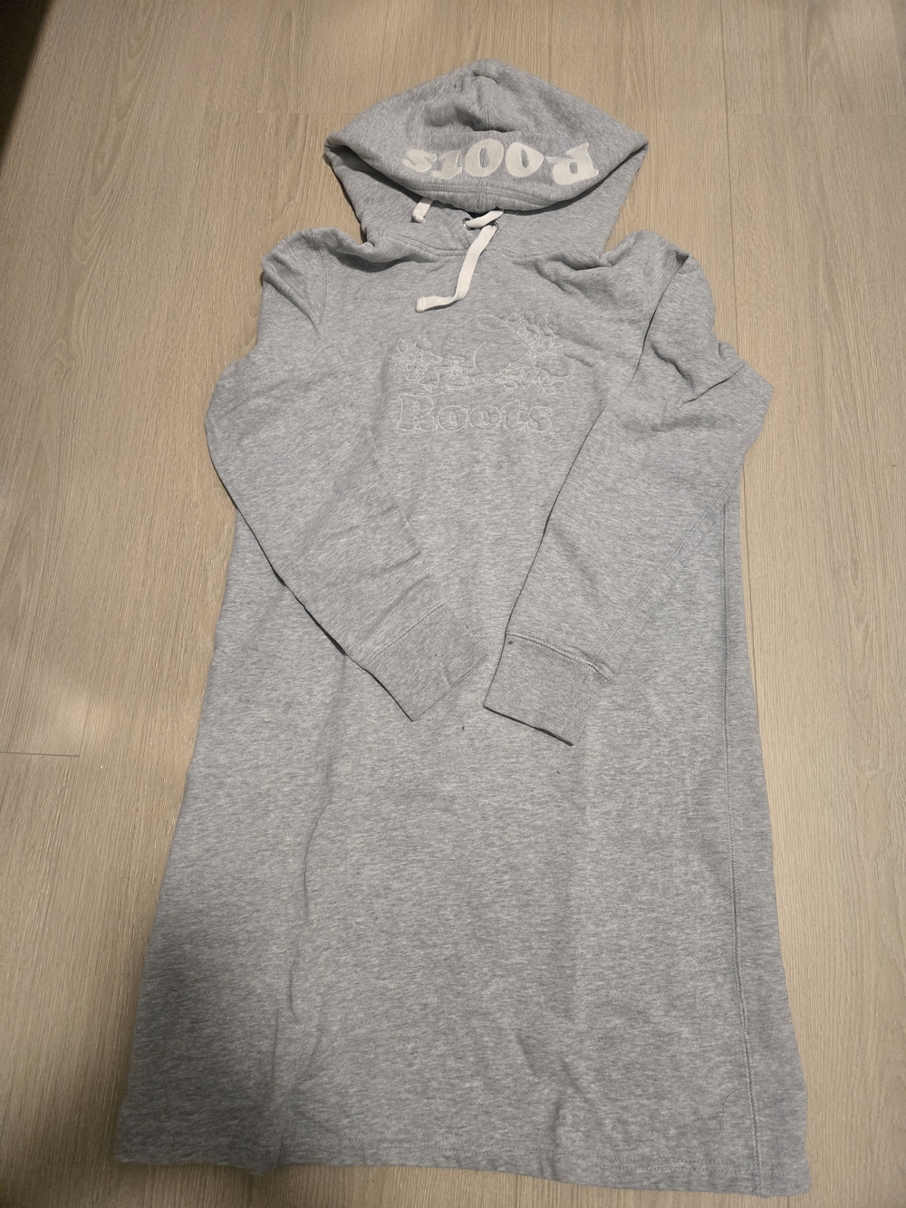 Roots Gray Pullover Hoodie with Logo Patch